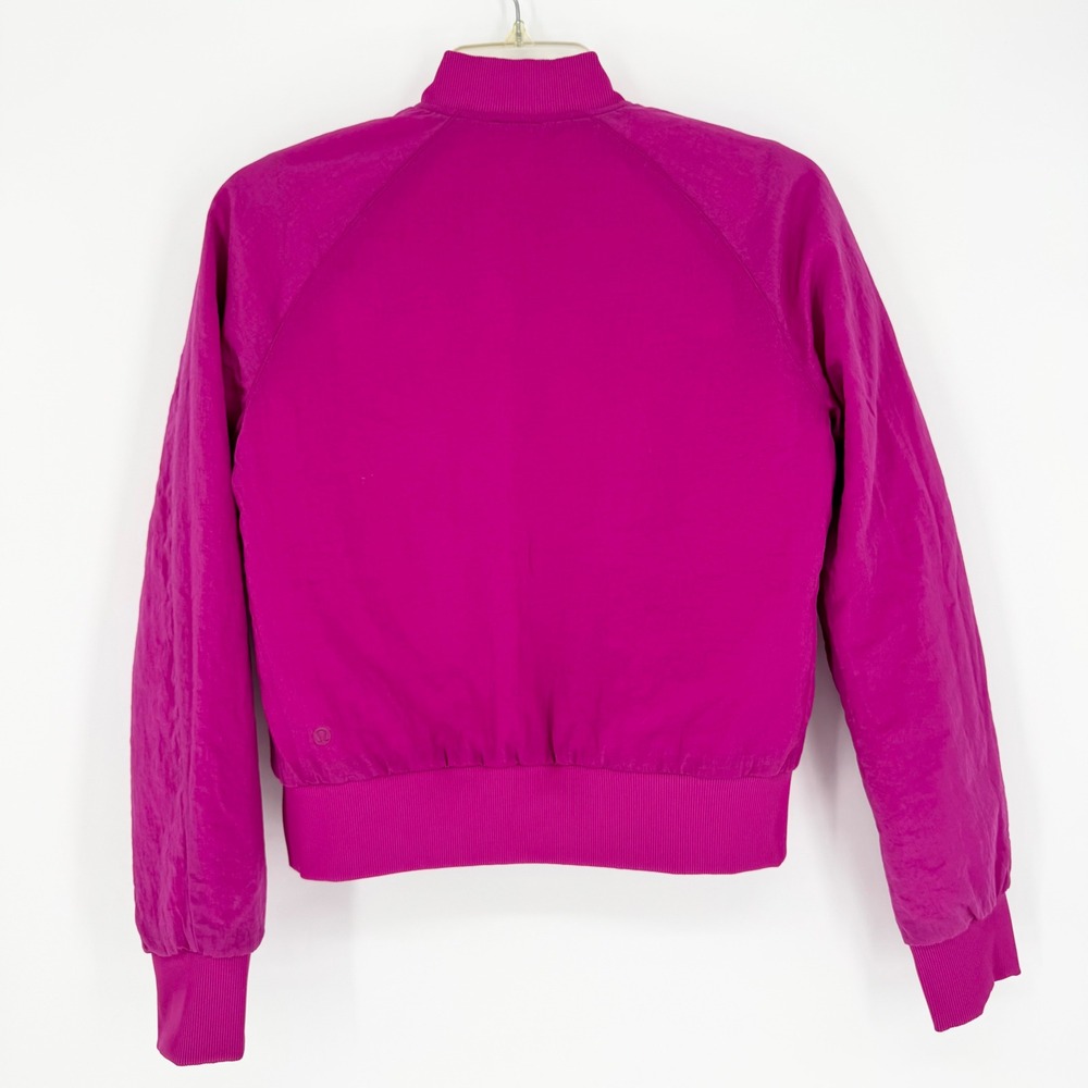 Lululemon Non-Stop Reversible Bomber Jacket‎ Pomegranate Pink Size 4 Athleisure - Picture 13 of 16